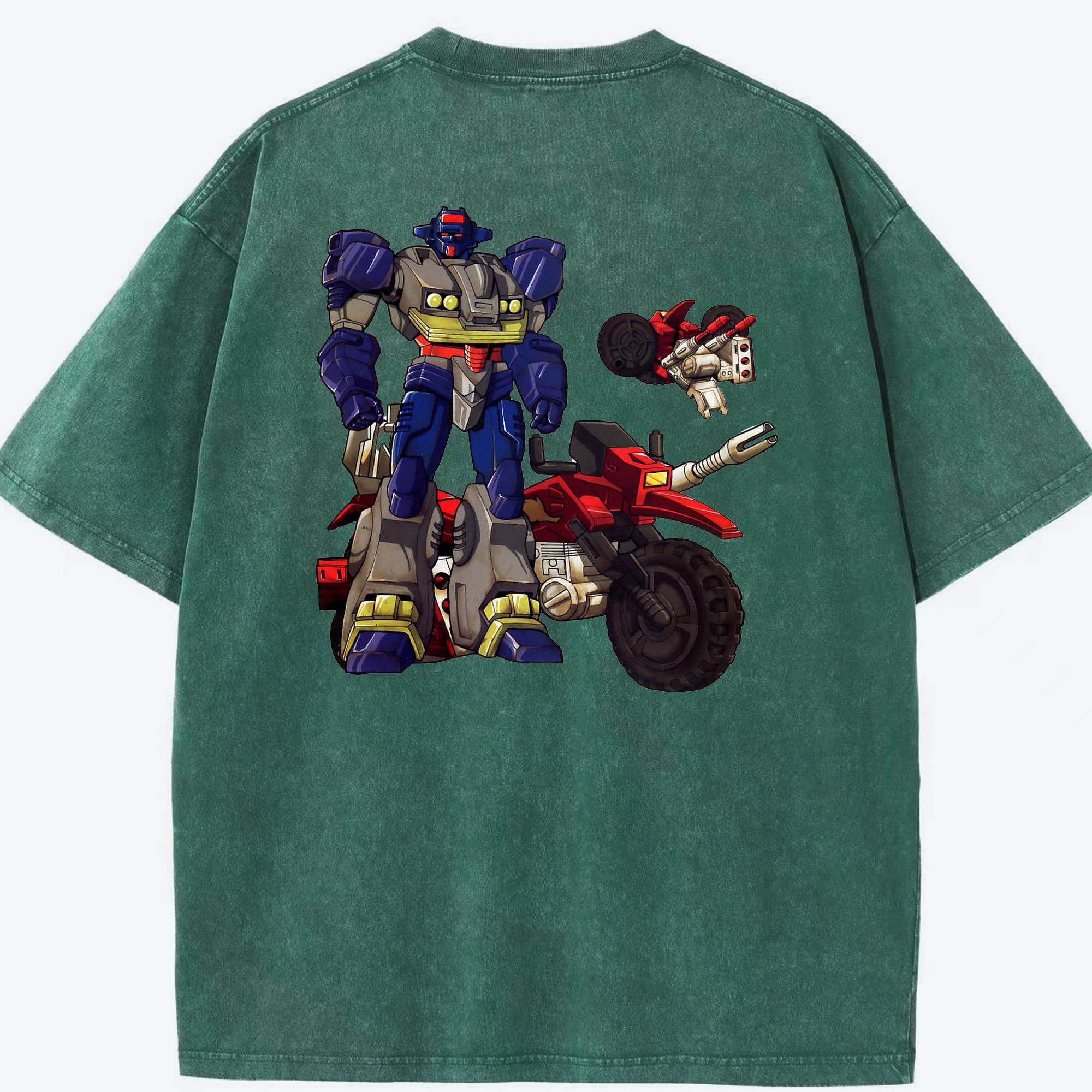 （画像用）  綿100% ヴィンテージ風 半袖Tシャツ（背面プリント）